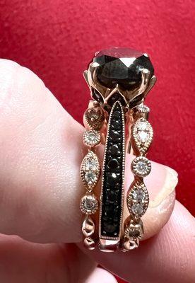 3 3/8 carat black diamond