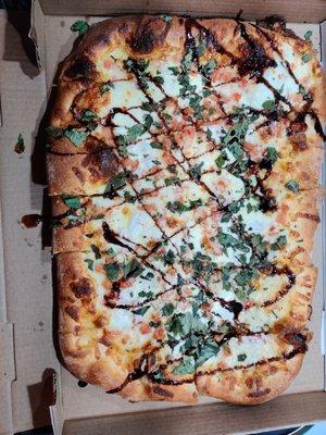 White margherita - balsamic glaze pizza (well done)