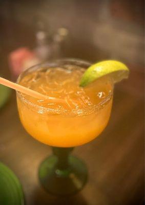 Mango-Guava margarita on the rocks