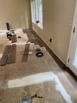 Flooring install