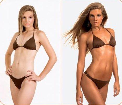 Our organic spray tanning solutions come in six different shades to match your skin tone and desired darkness.