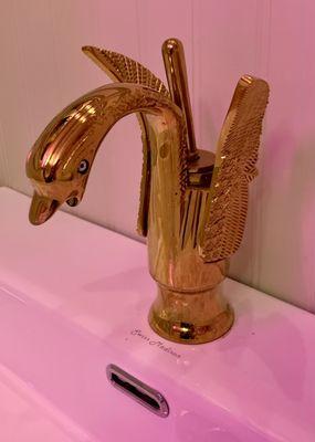 A Madison-branded swan. The details, though.