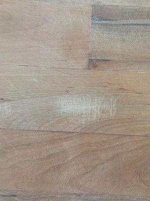 After sanding and stain?