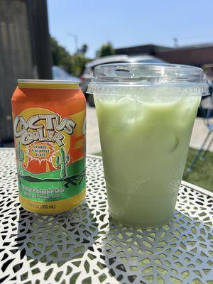 Left - Cactus Cooler, right - Pandan Horchata