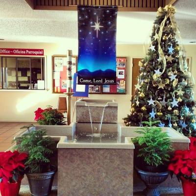 Christmas Baptismal Font