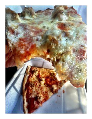 Duble Slice of.Pizza@  PanHandler's Pizza .  349 S Barrington Rd, Wauconda, IL 60084