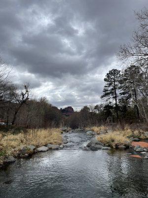 This is the freshwater stream as you pull up