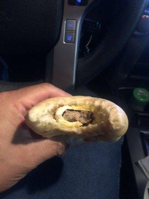 Kolache sausage egg and cheese