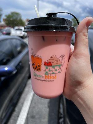 Watermelon milk tea