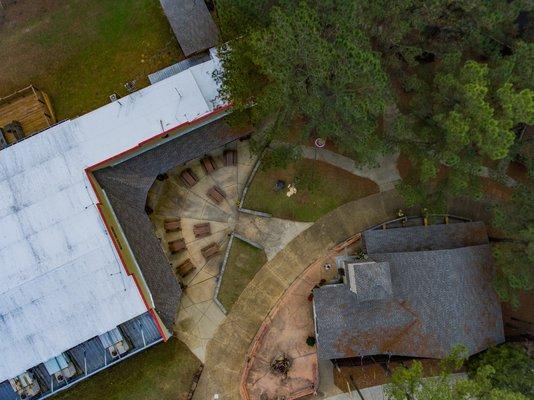 Aerial shot of the Event Center.