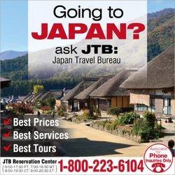 Going Japan? Ask JTB: 1-800-223-6104