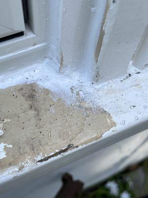 caulk and damage to existing sills