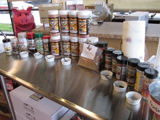 Sample cart to sample spices before you purchase