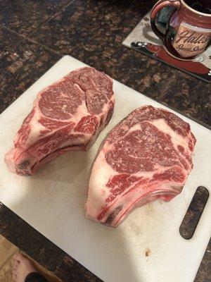 Just plain ole rib steaks.