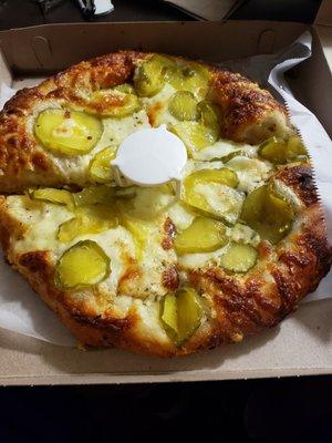 9" Pickle Pizza. Very tasty, was everything I had hoped for.