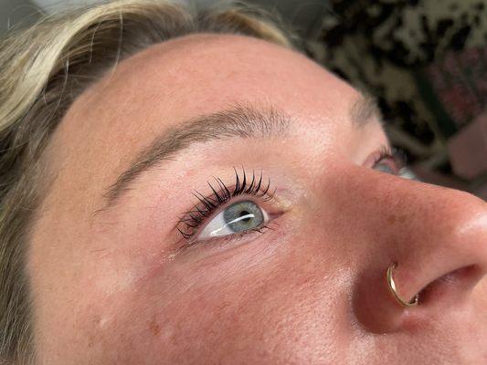 Eye lash lift and tint after!