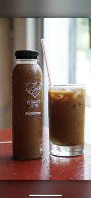 Vietnamese Coffee made with Vietnamese coffee beans and condensed milk. Brewed and bottled in Brooklyn.