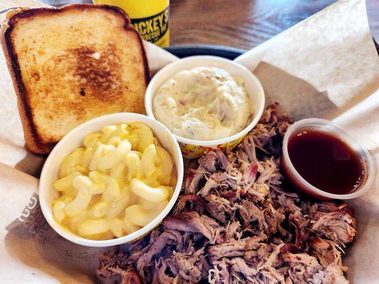 Delicious pulled pork plate! The sweet BBQ sauce was excellent.