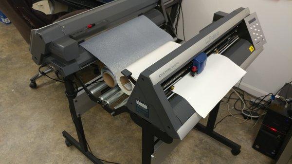 Two of our vinyl cutters