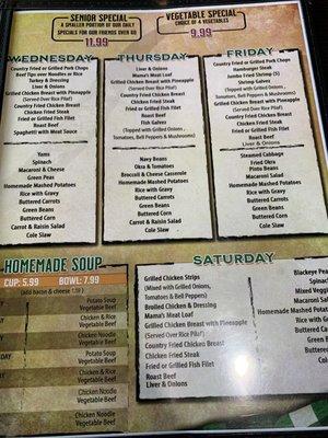 Daily menu specials }:{