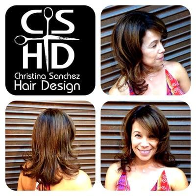 Dimension with FLamboyage coloring technique
Hair by http://www.christinasanchezhairdesign.com