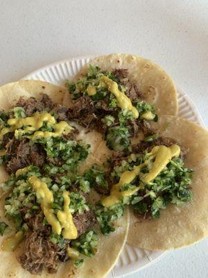 Tacos de  barbacoa