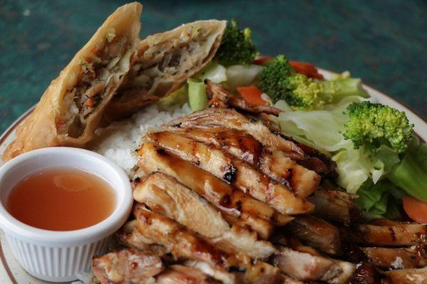 Wednesday Special: Chicken Teriyaki with a Single Eggroll