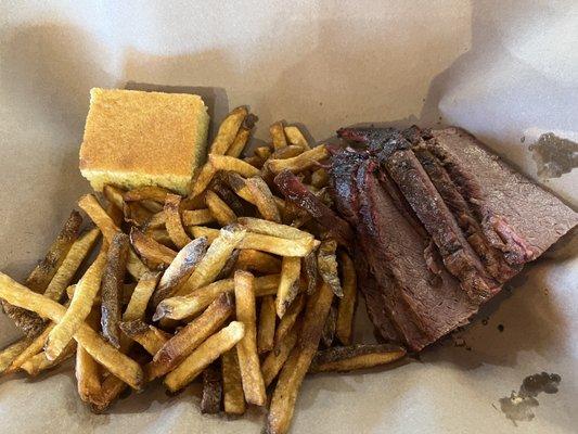 Very tender and juicy brisket plate