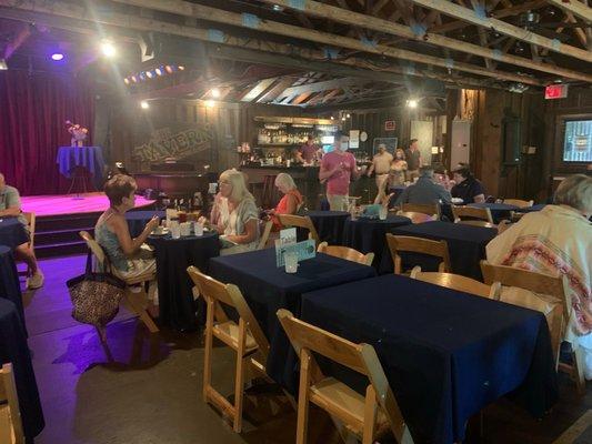 Separate Tavern on site with cabaret stage prior to meal service.