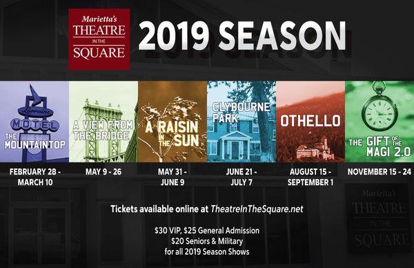 Marietta's new theatre in the Square 2019 Season