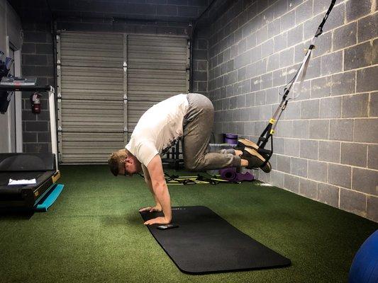 We love using the TRX straps to really challenge our clients.