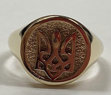 My honor to custom make a 14KY Ukrainian Mens Ring