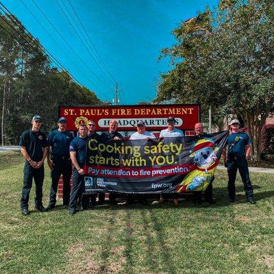 Gearing up for Fire Prevention Week! Today we dropped off bojangles and fire prevention week kits for the local schools in th...