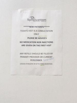 Synovation Medical Group is grossly incompetent.