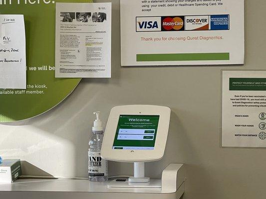 Check in kiosk