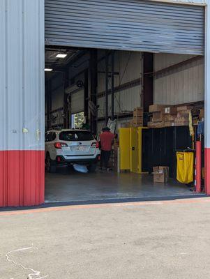 Not my car, but this is where they go in for repair