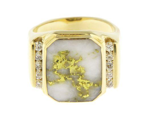 Gold Quartz Ring