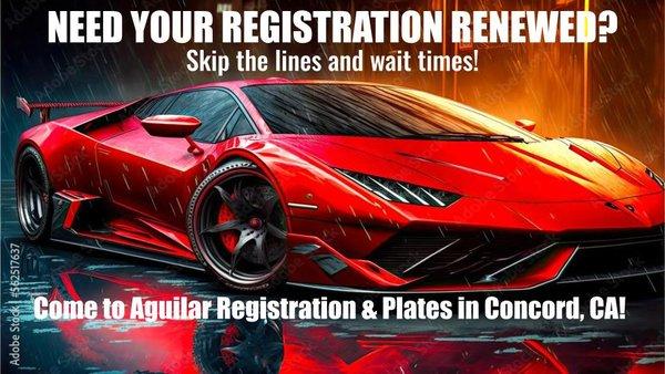 Registration Renewals processed here!!
Stickers provided same day!