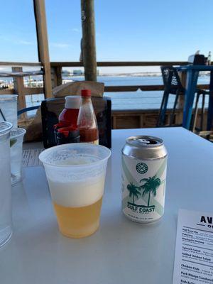 $3 craft beer happy hour, late afternoon shade on the deck--ah!