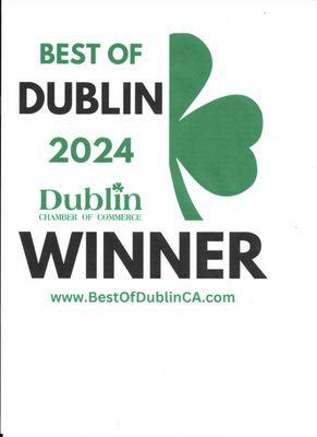 Congratulations!
Amador Spa has won the 2024 Best of Dublin Award!
Thank you all for your support!