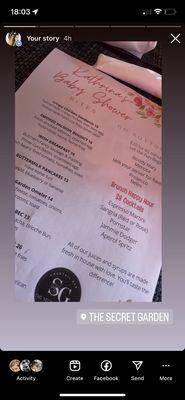 Personalized menu