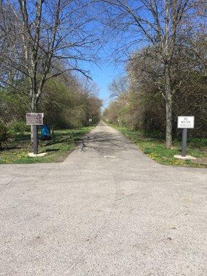 Linear park at the eastern most point of the trail.