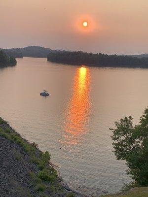 Beautiful evening view of the lake.