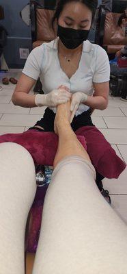 Omg! The best pedicure ever!