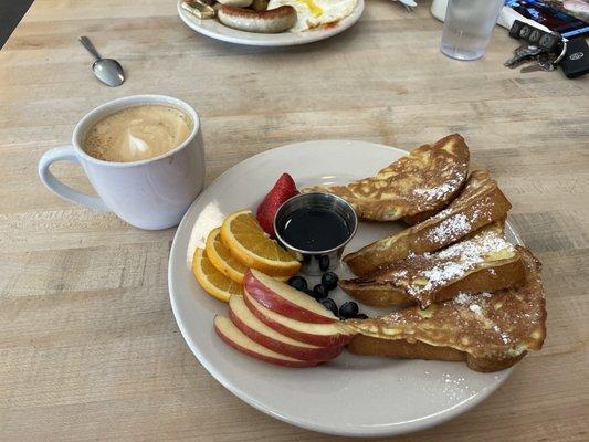 French toast and a cappuccino delicious