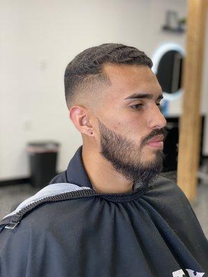 Bald fade and beard trim