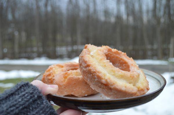 Introducing our Sour Cream, Old-Fashioned Glazed Donut. The perfect mix of crunchy and crispy, topped with a sweet glaze.