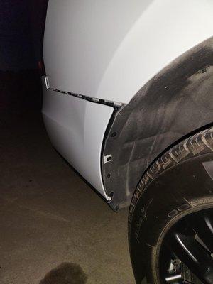 Broken bumper