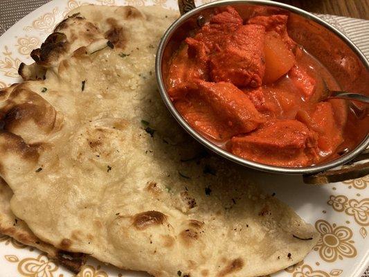 Chicken Vindaloo, Garlic Naan (Take-Out)