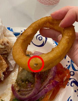 Bug on onion ring